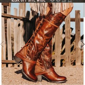 Freebird coal leather boots